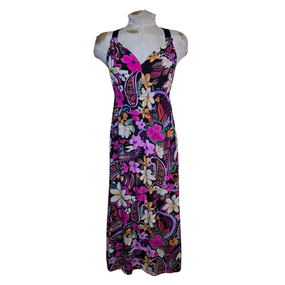 Fifteen Twenty Halter Midi Dress‎ Floral Size XS